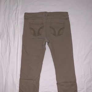 Khaki Hollister Super Skinny Jeans